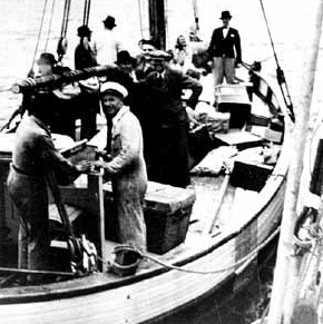 Danish Refugees on Fishing boats